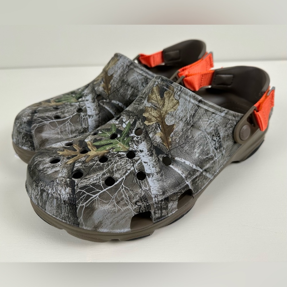 Crocs All-Terrain Men’s 11 Realtree Edge Clog Walnut camouflage 206504-267 NEW!